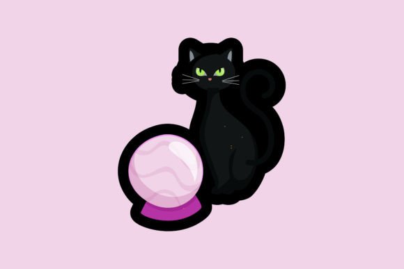 Cat Fortune Teller Halloween Sticker Embroidery Review