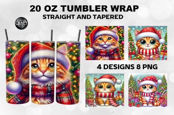 Christmas Cat Tumbler Wrap Design Review