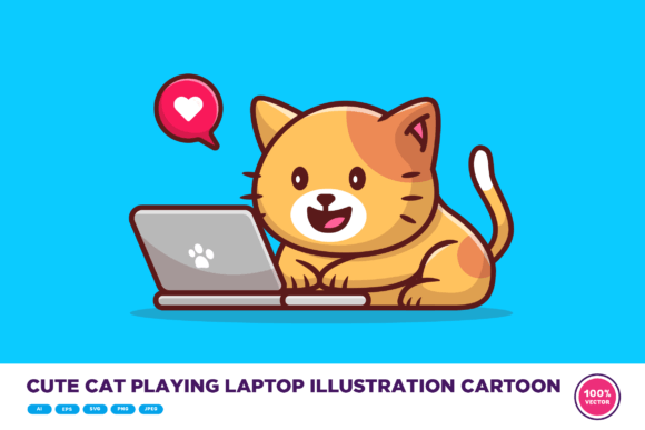 Cute Cat Playing Laptop Embroidery Design Review