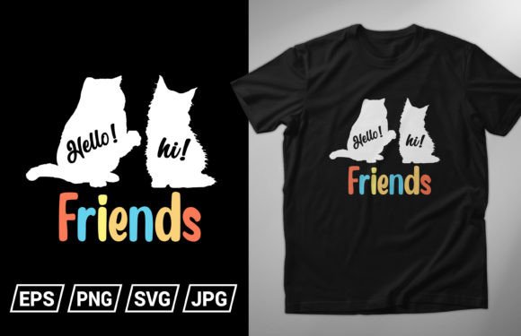 Friends T-shirt Design with Two Cat Review
