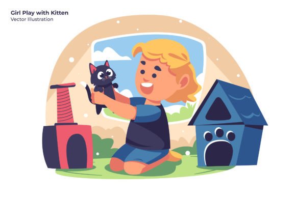 Girl Play with Kitten Embroidery Design Review