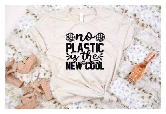 No Plastic is the New Cool Earth Svg
